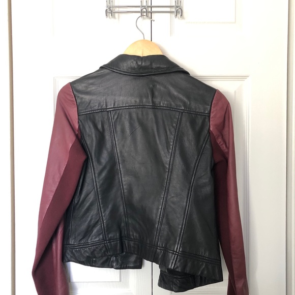 Two toned leather jacket - Picture 2 of 3